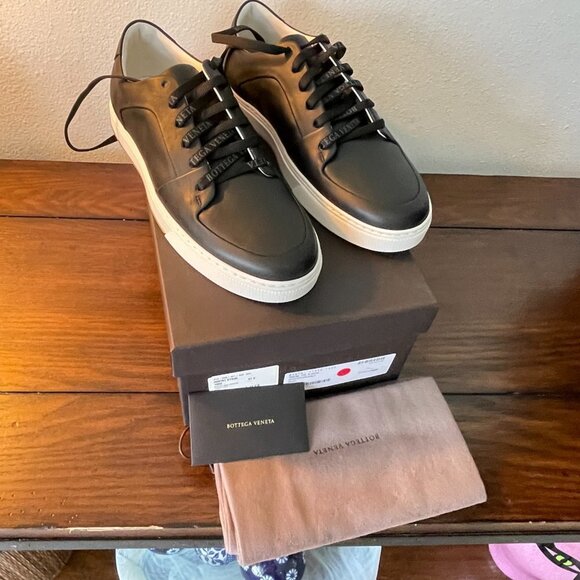 Bottega Veneta 608761 Men's Speedster Black Leather Sneakers, many sizes - Picture 2 of 12